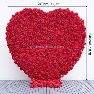 C-388 Nuovo Design Personalizzato, Decorazione a Forma di Cuore Gigante 5D 2,4m per Matrimoni, Proposte e Feste, Parete Floreale per Esterni - Product Image 4