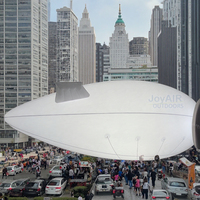 Ballon dirigeable volant gonflable à hélium en PVC de haute qualité de 6m avec lumières LED pour les fêtes en plein air et la publicité