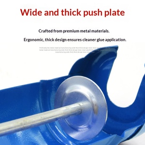 Pistolet à colle bleu pour verre, adhésif structurel, outil de calfeutrage universel à économie d'effort, tige en fer épaissie à dents pour la création - Product Image 4