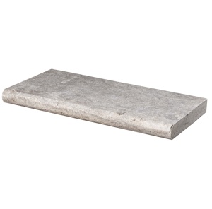 Pavé en travertin argenté à motif français de 3cm, affûté, ciselé, bord adouci pour jardin villa et piscine - Product Image 6