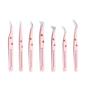 New Strawberry Pink Eyelash Tweezers, High-Precision Eyelash Extension Tweezers, Professional Application for Eyelash - Product Image 3