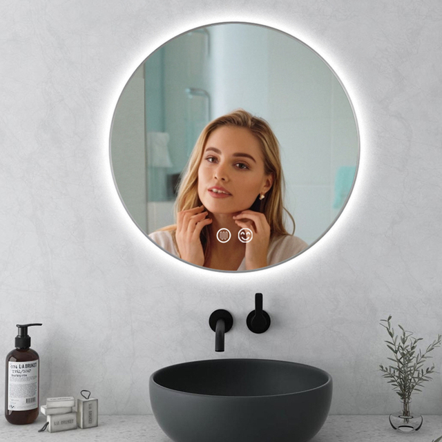 Luxury Bath Wall Mounted Lighted Backlit Mirror Anti Fog Bathroom Smart Mirror With Led Light