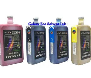 Guangzhou CMYK 4 Renkler Epson Için Galaxy Eko Solvent Mürekkep DX4 DX5 DX7 Baskı Kafası