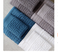 Serviettes de bain et de visage en pur coton, 32 pièces, hypoallergéniques, épaisses, pour hôtel, maison d'hôtes, usage domestique, adulte, personnalisation du logo