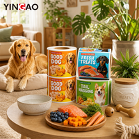 Autocollants personnalisés pour boîtes de nourriture pour chiens, étiquettes en vinyle découpées à la forme, résistantes à l'eau et à l'usure, pour boîtes de nourriture pour animaux et friandises pour chiens