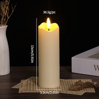 Pilier LED Électrique 3D Flamme Bougie Led Flameless Thé Bougie