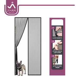 Pantalla de puerta magnética de cierre automático, OEM, fácil de instalar, mosquitera, pantalla antiinsectos, manos libres - Product Image 1