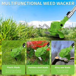 Débroussailleuse sans fil de qualité industrielle 21V, <span class=keywords><strong>coupe</strong></span>-herbe à fil, taille-bordures pour pelouse, tondeuse à gazon - Product Image 6