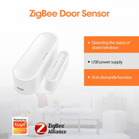 Capteur intelligent Tuya Zigbee pour porte et fenêtre, design rabattable, en PC, alimenté par piles, système d'alarme domestique pour garage, voiture, camping-car, contrôle via application