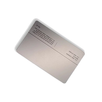 Cartes en métal à fente pour puce FM4442 de crédit Visa vierge personnalisée Carte de crédit en métal en acier inoxydable vierge de 0.8mm