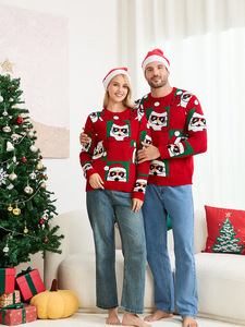 2025 Christmas Sweater Family Couple Winter Clothes for Women Jacquard Knitted Fashion Sweater Thermal Christmas Sweater - Product Image 5