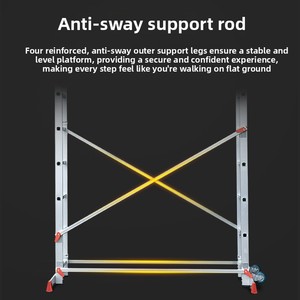 Magdoli Hợp Kim Nhôm Một Khung Hộ Gia Đình Giàn Giáo Thang Di Động Leo Núi Nền Tảng Cho Kỹ Thuật Trang Trí Gấp - Product Image 4