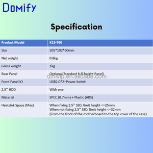 K13 của nhà máy mỏng dọc <span class=keywords><strong>Mini</strong></span> <span class=keywords><strong>ITX</strong></span> PC trường hợp cff công nghiệp HTPC Máy tính để bàn với khung kim loại trường hợp nhỏ trong kho - Product Image 6