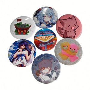 Wholesale Custom <b>Animation</b> Pin Magnetic Round Button Pin Badge Enamel Epoxy Business Saudi logo Badge Lapel Pin for Men - Product Image 1