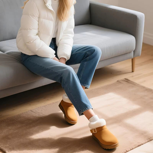 YL-25400 Vente en gros <span class=keywords><strong>de</strong></span> <span class=keywords><strong>bottes</strong></span> d'hiver pour femmes en fausse fourrure marron tendance, antidérapantes, chaudes et confortables, <span class=keywords><strong>bottes</strong></span> <span class=keywords><strong>de</strong></span> <span class=keywords><strong>neige</strong></span> pour femmes - Product Image 5