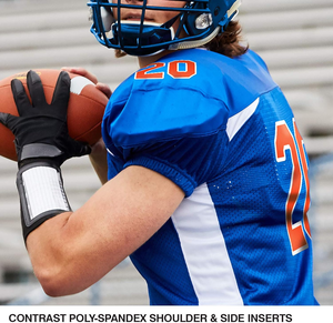 Shorts de football américain en maille de qualité professionnelle, prix d'usine, design personnalisé, ensemble uniforme, logo d'équipe imprimé, numéro personnalisé, 3D - Product Image 5