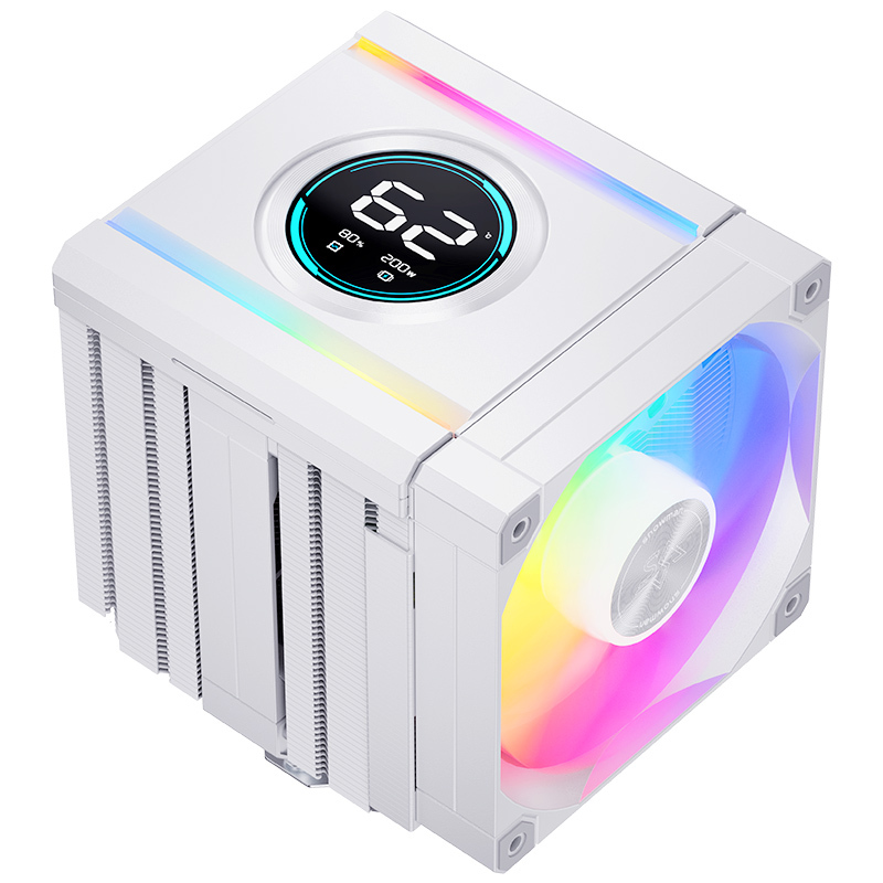 <strong>2026</strong> NEW ARRIVAL <strong>PC</strong> Gaming CPU Cooler Heatsink 6 Heat Pipes 260W White Color Temp Display PWM Air <strong>Cooling</strong> Fan