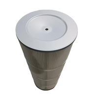 Filtre à air plissé industriel OEM/ODM pour usine de ciment, purificateur de fumée, cartouche filtrante cylindrique en polyester pour la poussière