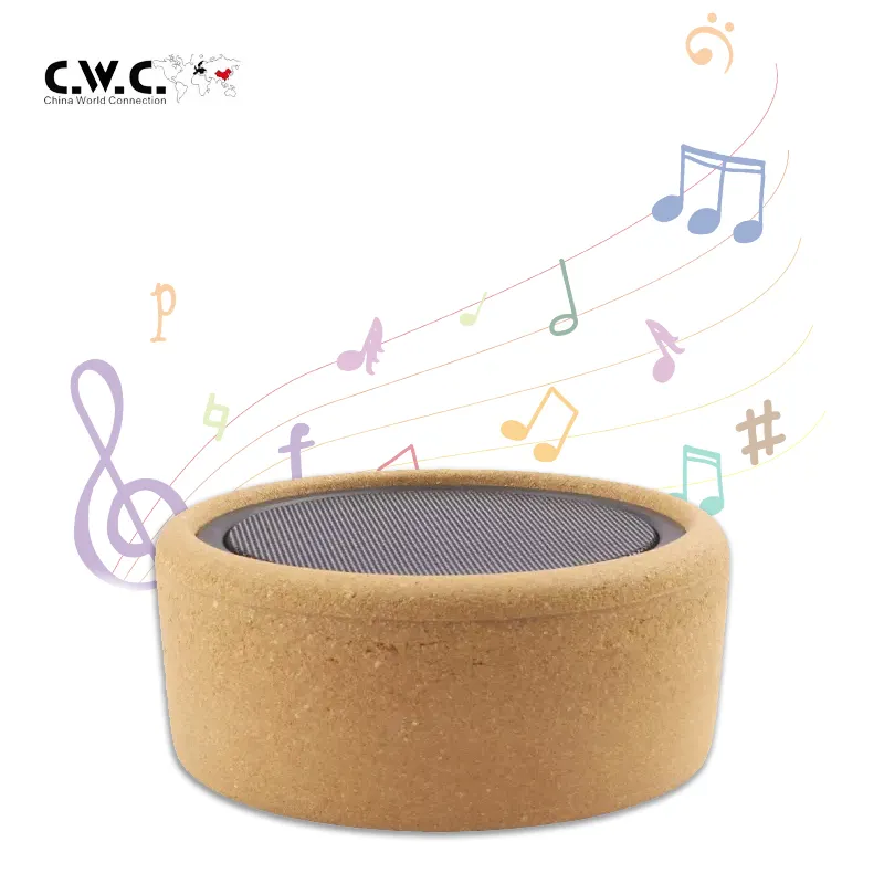 2022 New Eco Friendly Cork 5W Cork Environmental Mini Retro Portable Wireless Speaker