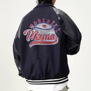 Patch à sequins Baseball <span class=keywords><strong>Mama</strong></span>, broderie à paillettes lettres rouges sur fond blanc argenté, applique couleur équipe pour veste en jean - Product Image 5
