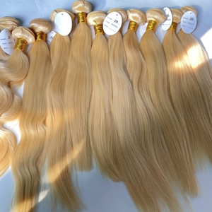 Parrucca capelli biondi 613 body wave bundle ricci birmano 613 hd parrucca di pizzo con capelli da bambino - Product Image 1