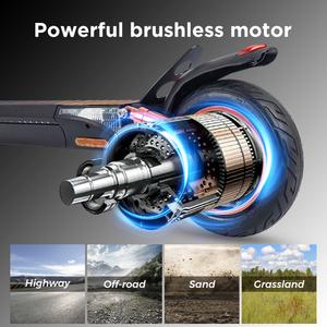 Trottinette électrique longue portée 48V, moteur puissant sans balais, roues de 10 pouces, double suspension - Product Image 5