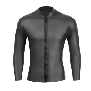 Jaket Antiubur-ubur Selam Bebas Hitam, Kualitas Tinggi 3MM untuk Dewasa Neoprene Termal