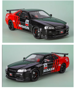 Modelo de Coche de Aleación Fundida a Presión a Escala 1/18, GTR R34, Juguete Coleccionable, Figura de Coche Deportivo Skyline - Product Image 5