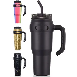 New Color Quencher Cups Stainless Steel Vacuum Adventure Travel Mug Sport Bottles 40oz Tumbler with Handle