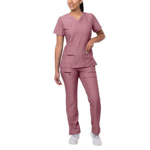 Set di Scrub a maniche corte in Denim design uniforme da infermiere ospedaliero <span class=keywords><strong>per</strong></span> il personale medico che lavora in farmacia uniformi infermieristiche - Product Image 5
