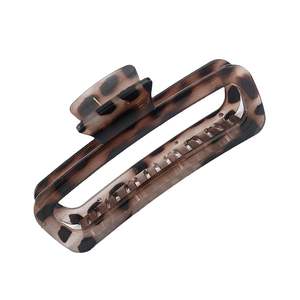 Pinza de Pelo con Estampado de Leopardo, 13 cm, Premium, Diseño Simple, Color Café, Kawaii, para Mujer - Product Image 1