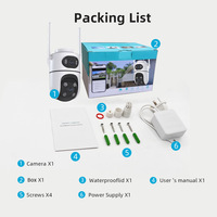 Caméra IP 6MP ICSee à double objectif, caméra de sécurité intérieure IP 360 °   Caméra espion PTZ CCTV cachée avec vision nocturne et accès à distance via Wifi