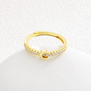 Luxury Fashion CZ Zircon Wedding <strong>Ring</strong> Open Adjustable Gold Plated 26 <strong>A</strong>-Z Initial Letter <strong>Rings</strong> for Couple Jewelry Gift - Product Image 6