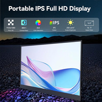 Monitor Portátil de 15.6 Pulgadas con Batería Integrada de 4000 mAh, Pantalla IPS 1080P, Extensor de Pantalla USB Tipo C HDMI para Laptop, Oficina y Teléfono