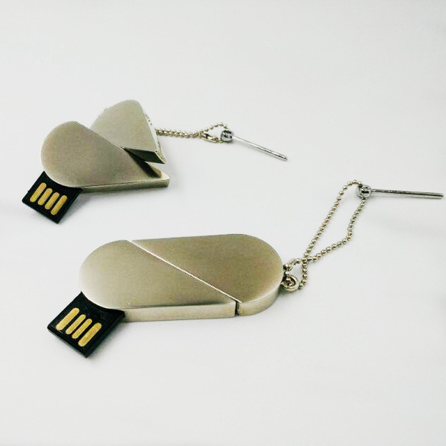 Heart USB Stick Waterproof Usb Gadget 3.0 2.0 Metal Pendrive 2.0/3.0 4GB 8GB 16GB 32GB 64GB 128GB 256GB 512GB for Wedding Gift