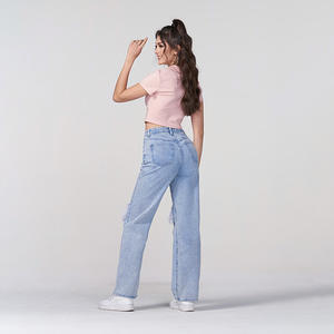 Chor De <span class=keywords><strong>Jeans</strong></span> Cintura Alta Para Mujer <span class=keywords><strong>Rotos</strong></span> Pantalones Para Mujer En <span class=keywords><strong>Jeans</strong></span> - Product Image 2