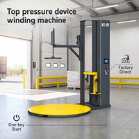 Machine d'emballage automatique à pression supérieure HETAI avec télécommande, robuste, pour matériaux de construction et palettes