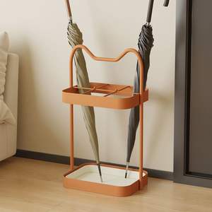 Porte-parapluie moderne autoportant en fer, double face, grande capacité, pour entrée de maison, hall d'hôtel, bureau - Product Image 4