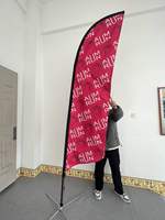 SEDEX usine haute qualité personnalisé larme plume drapeau bannière extérieur en aluminium utiliser drapeau de plage avec impression numérique