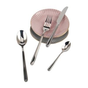 Cuillères, couteaux, cuillères à café, fourchettes Couverts de qualité supérieure en acier inoxydable avec poignées ondulantes uniques Design poli miroir-Lave-vaisselle - Product Image 6