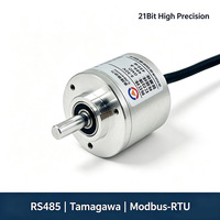Encodeur Rotatif Absolu Magnétique 21 Bits, Arbre Solide 6mm, Protocole RS485 Tamagawa Modbus-RTU pour Moteur Servo et Équipement d'Automatisation