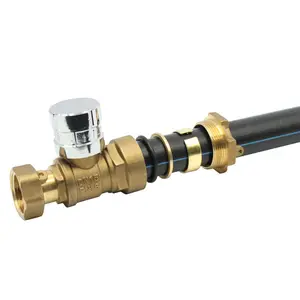 Ningbo BWVA 10 лет гарантии, 1/2 на заказ "-2" запорный клапан, латунный Магнитный запираемый шаровой клапан для использования в воде