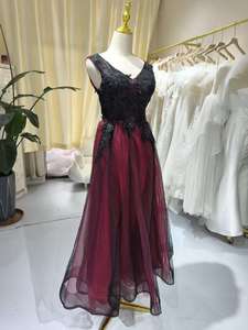 S2473N Nouvelle <span class=keywords><strong>Robe</strong></span> de Soirée Élégante et Sophistiquée en Tulle Noir et Rouge, Col en V Profond, Idéale pour Hôtesse, Bal de Promo et Spectacles, Collection 2026, Modèle Très Vendu - Product Image 5