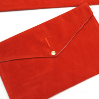 Individuell Bedruckter Satin-Gefütterter Samt-Umschlagbeutel Modische Kleidungsverpackung Superweicher Dicker Wildleder-Geschenk-Staubbeutel