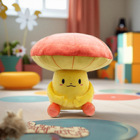 Jouets en peluche en forme de champignon super doux fabriqués sur mesure par le fabricant avec rembourrage en coton PP pour enfants