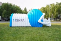 Tunnel de football gonflable en PVC Oxford de haute qualité, casque publicitaire personnalisé pour sports de plein air, vente directe usine