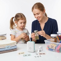 Imprimante d'étiquettes thermiques mini 0,5 pouce à vitesse de 20 mm/s pour papier de 15 mm avec batterie de 1200 mAh pour la création d'autocollants