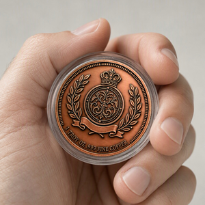 Copper Coins High Relief 1 Troy oz .999 Pure Copper Colorful UV Print Face Paint Chain <strong>Stud</strong> Coin Copper Coins - Product Image 2