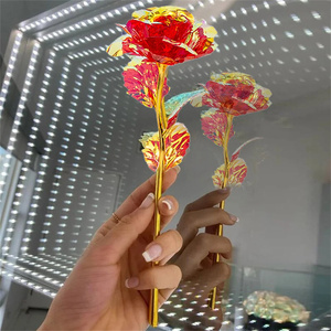 San valentino 24K placcato in oro rosa rosa decorazioni Creative per feste per matrimoni per sempre amore regalo caldo per gli amanti - Product Image 4