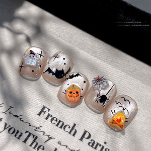 Mini breloques pour ongles en résine transparente pour Halloween, 20 pièces, ornements fantaisie citrouille, chapeau de sorcière, fantôme pour ongles en acrylique, décoration de manucure DIY - Product Image 4
